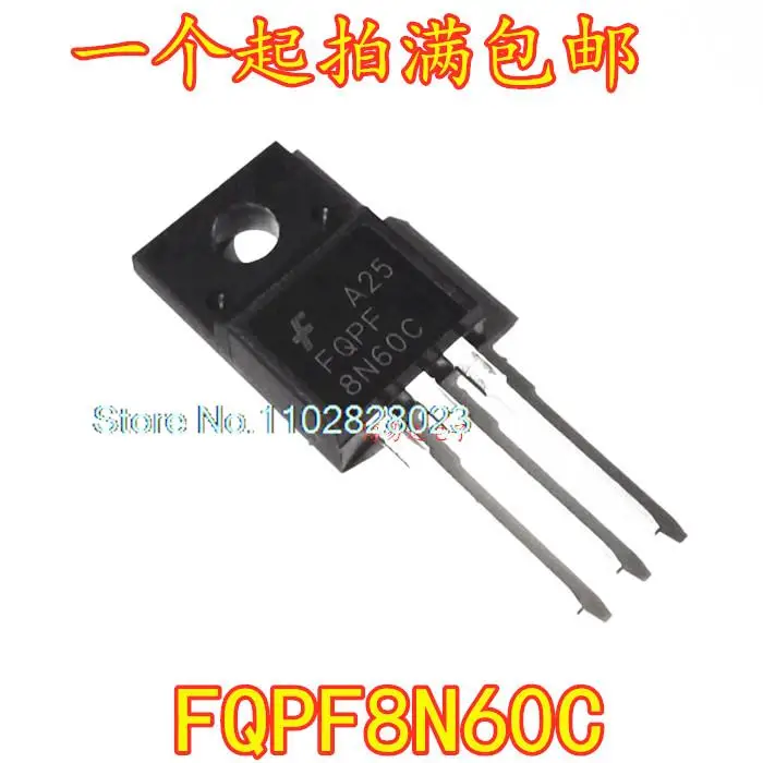 

20 шт./партия FQPF8N60C 8N60C 8A 600V TO-220