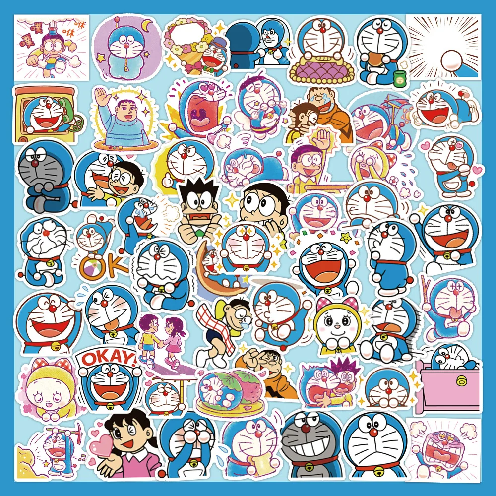 60 шт. Doraemon Da Xiong Kawaii Наклейки ручная роспись планировщик скутер чашка воды шлем