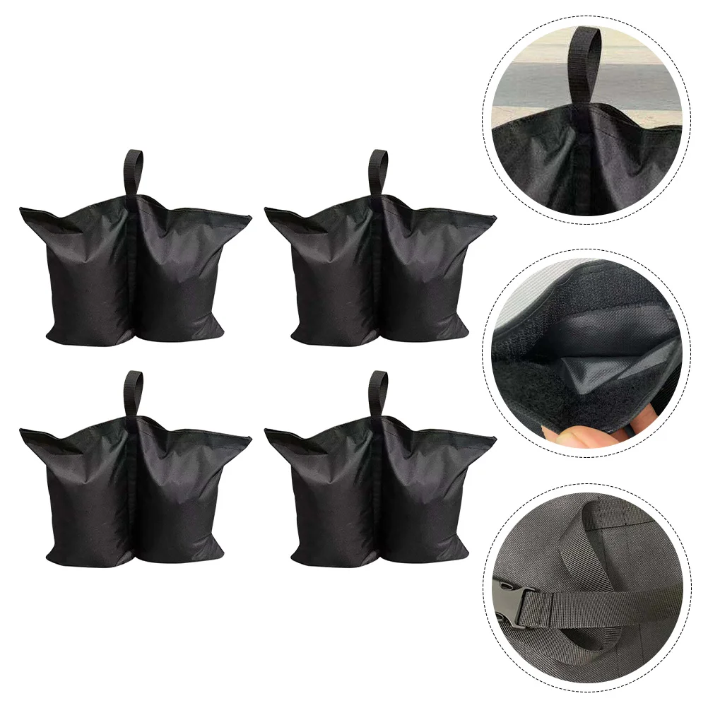 

4pcs Useful Tent Fixed Sandbag Sunshade Fixed Sandbag Windproof Sandbag (Black)