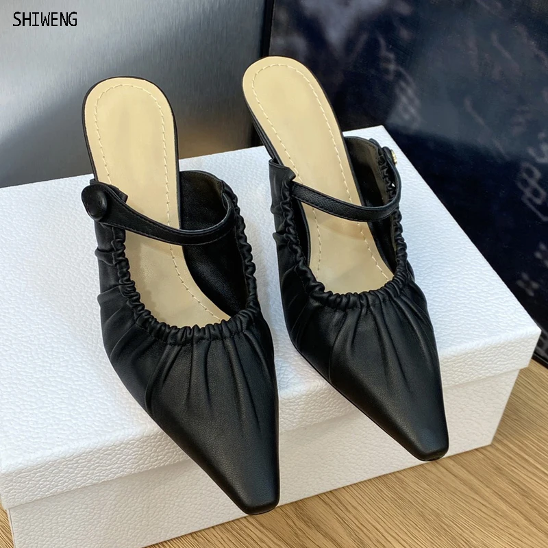 

Женские туфли-лодочки на высоком каблуке, с открытым носком