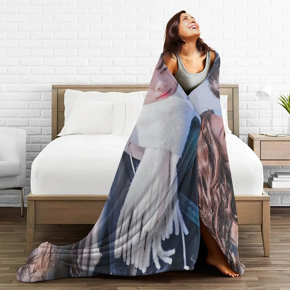 Фланелевое Одеяло с украшением настоящая красота