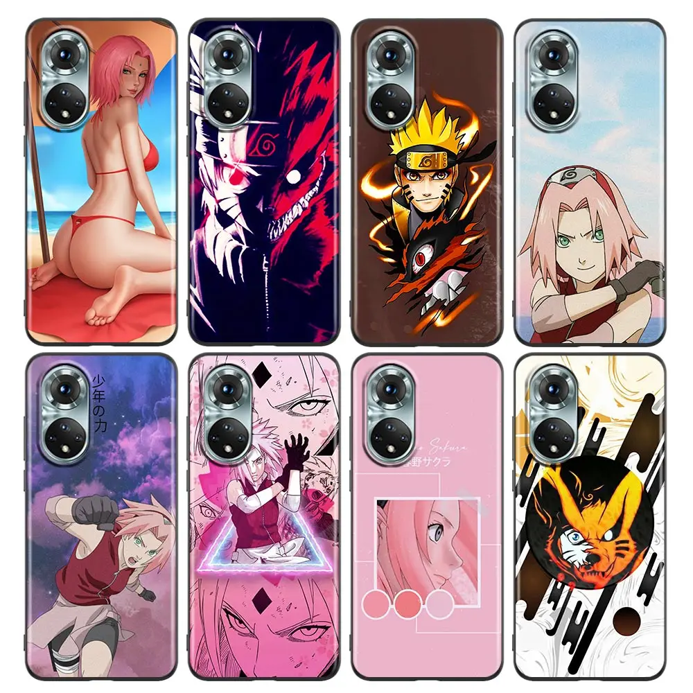 

Naruto Uzumaki Sakura Haruno Phone Case for Honor 8X 9X Play 9A 20 21i 30i 50 60 X8 Nova 8i 9 SE Y60 Magic4 Pro Lite TPU Case