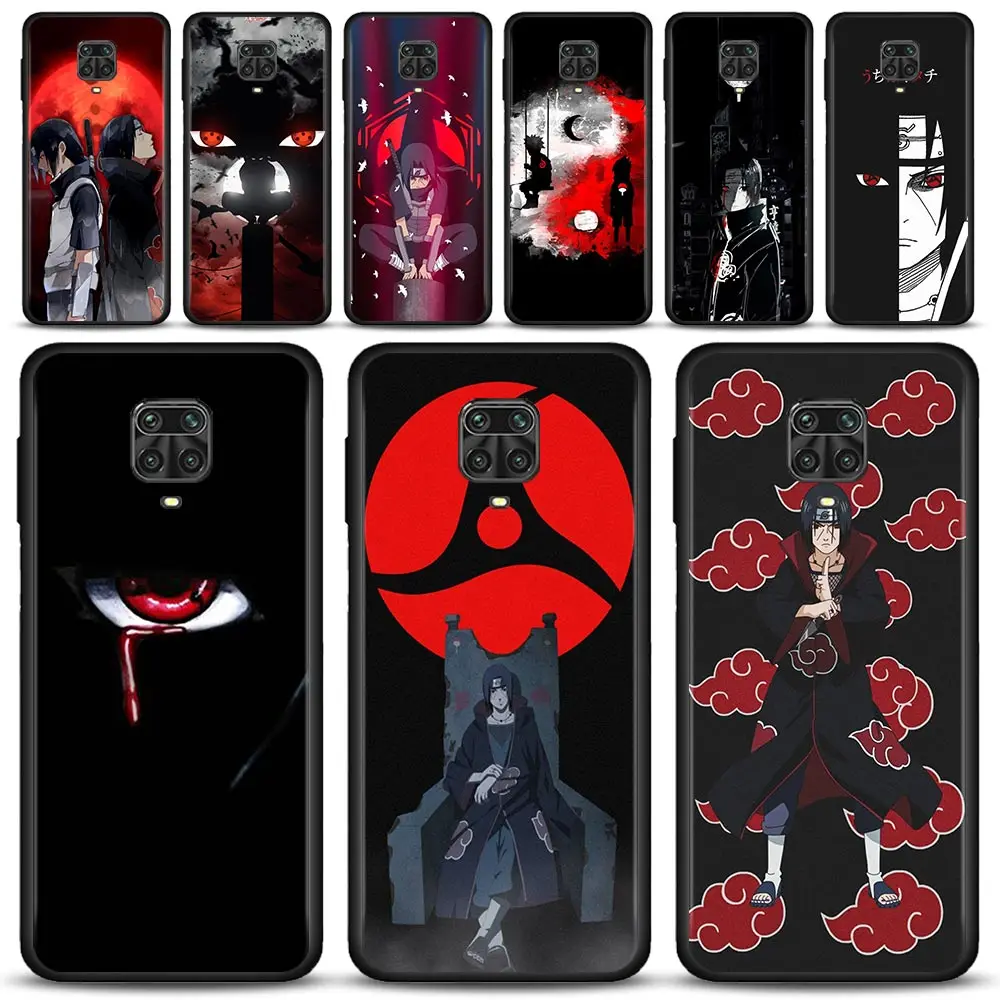 Чехол для Xiaomi Redmi Note 11 10 9 8 7 Pro Max 9T 8T 9S 9C 9A 8A 7A аниме удзумаки Наруто красный Учиха