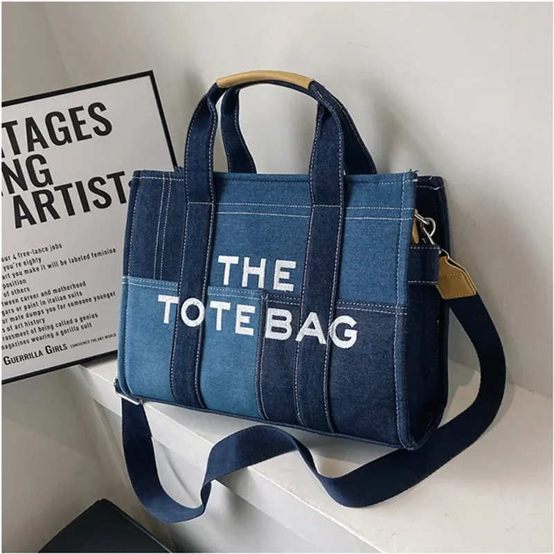 

Bags 2023 Crossbody Purses Shoulder Denim Big Patchwork Letters Luxury Fashion Bag Tote Shopper Designer Handbags Casaul Women