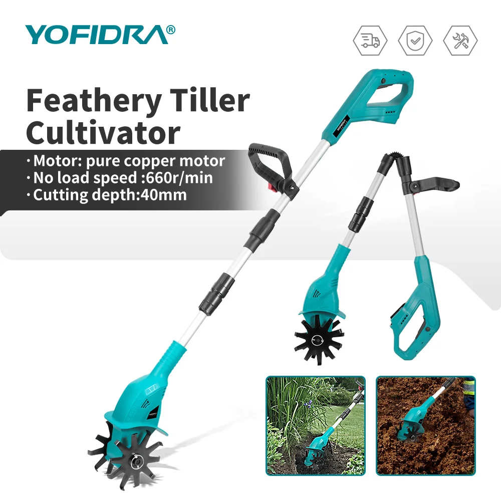 

YOFIDRA аккумуляторный роторный культиватор 18В