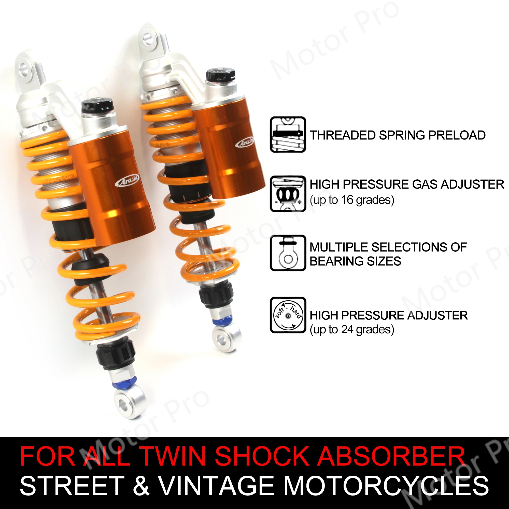 Для Honda CB1300 CB 1300 2003-2019 360 мм мотоциклетные регулируемые Азотированные заряженные