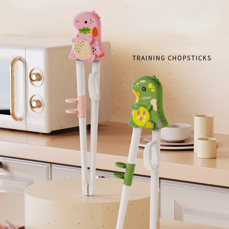 

Dinosaur Chopsticks for Kids 1Pair Cute Cartoon Learning Chop Sticks Reusable Training Chopsticks Cute Children Tableware Set