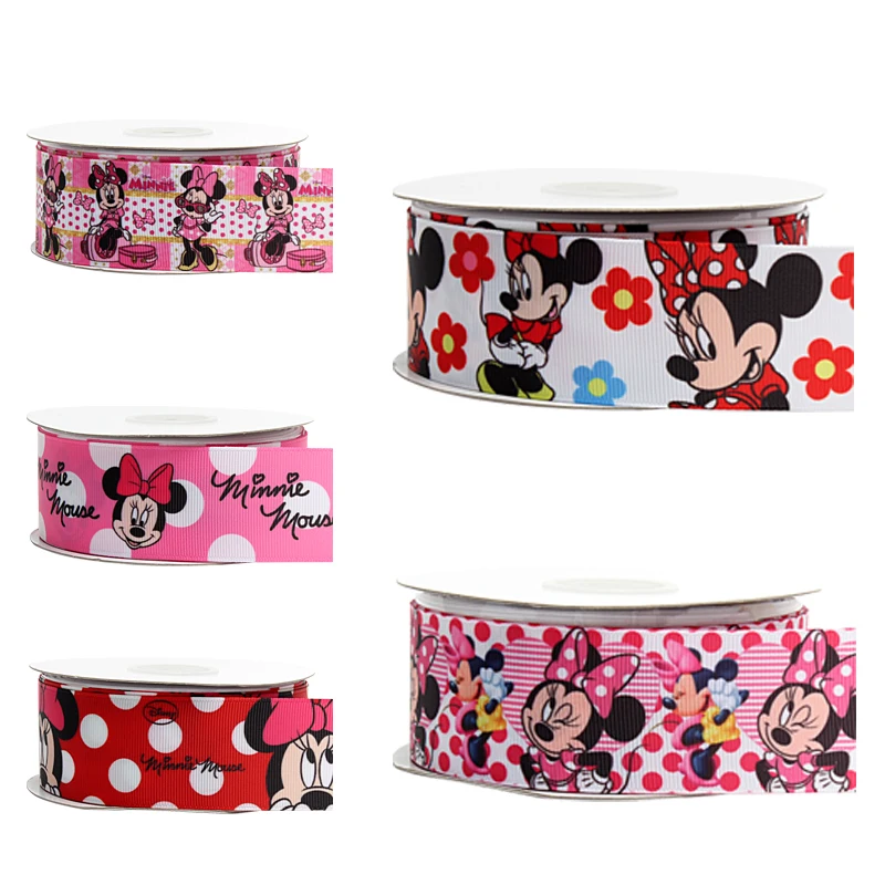 

25MM 38MM new cute Disney Mickey Minnie Mouse DIY Ribbon