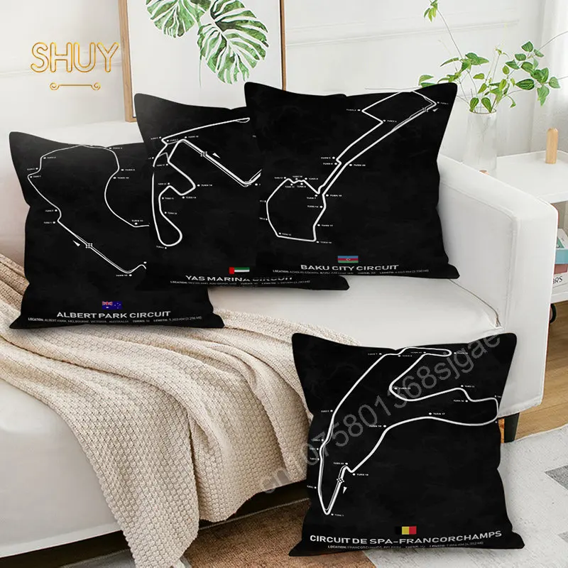 

Formula 1 Pillow Case Home Square Decor Cushion Cover Living Room Bedroom Car Office Decorative Waist Throw Pillows Pillowcase