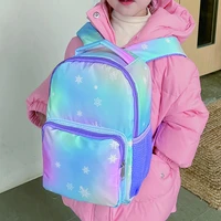 fashion nylon backpack for girl gradient school bag children large capacity bookbag high quality waterproof rucksack new mochila