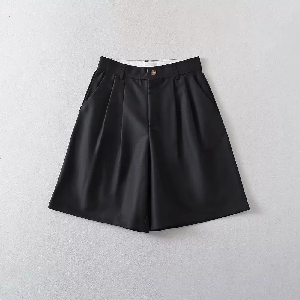 Jenny&Dave Casual Cargo Shorts Loose Bermuda Women For Summer Fashion Ladies Commuter Harem Shorts