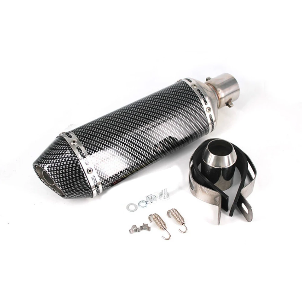 

Motorcycle Exhaust Pipe Muffler Stainless Steel OD:51mm Length 370mm Exhaust Pipe FOR YAMAHA YZF-R6 SRX 250 SRX 400 FOR KAWASAKI