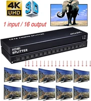 1x16 hdmi splitter multi screen split video converter 4k 1080p 4 6 8 10 12 16 out for ps3 ps4 xbox laptop pc to multi tv monitor