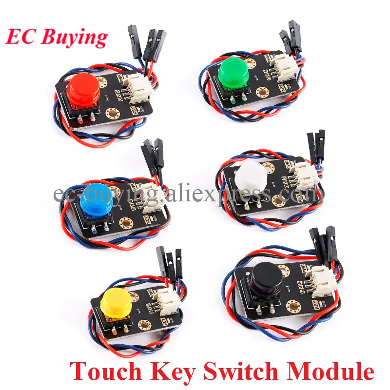 Кнопка переключателя с одним ключом, панель переключателя с сенсорным управлением, Электронная Крышка для строительного блока с шапочкой, Набор для творчества, интерфейс