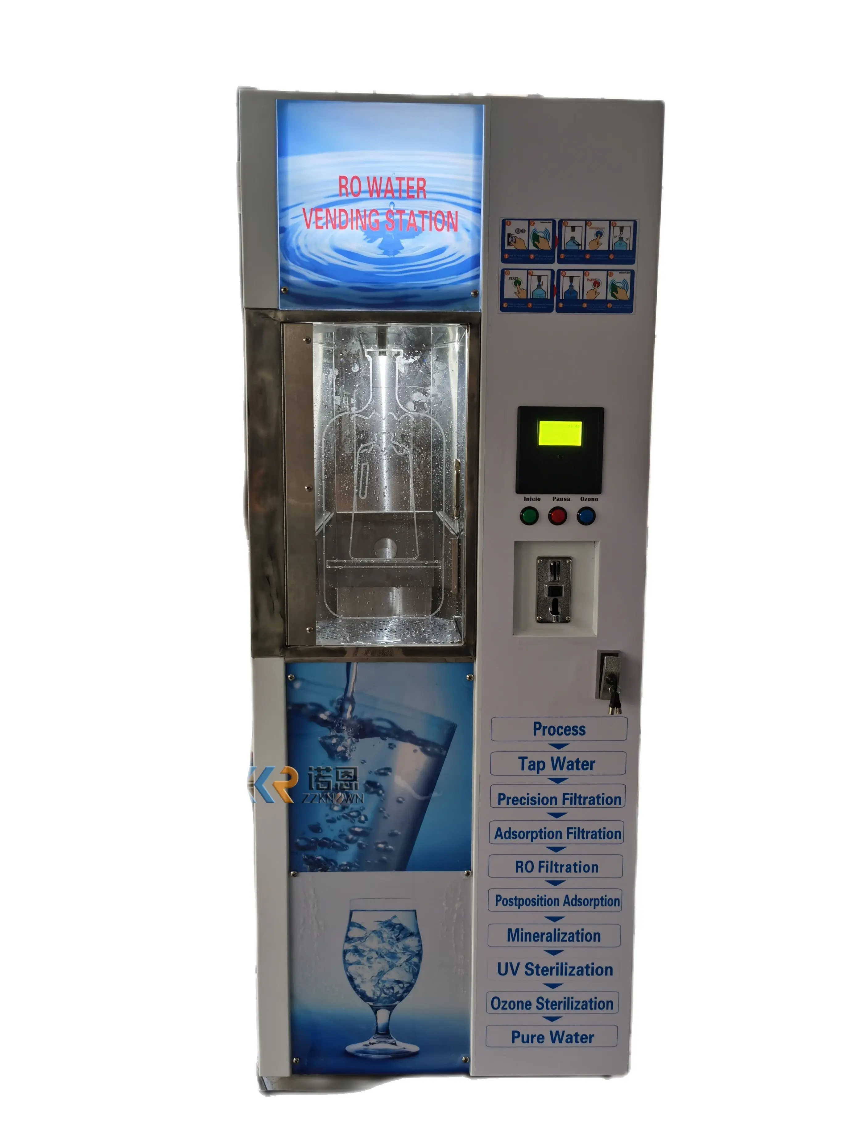 

600 Gallon Capacity Purified Water Vending Machine with Reverse Osmosis Water Filter System Ro Water Purifier Dispenser