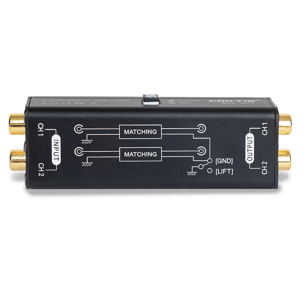 1 шт. PRO AV2 2CH Hi-Fi аудио изолятор контура заземления шумовой фильтр RCA шумоизолятор