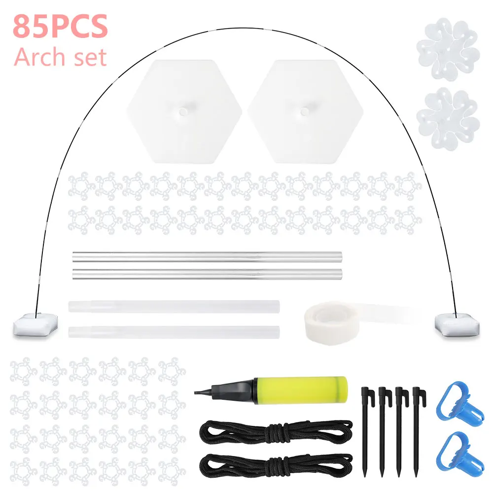 

L Adjustable DIY Balloon Arch Kit Balloon Frame Stand with Water Fillable Base Column Stand Builder Set Birthday Wedding Party