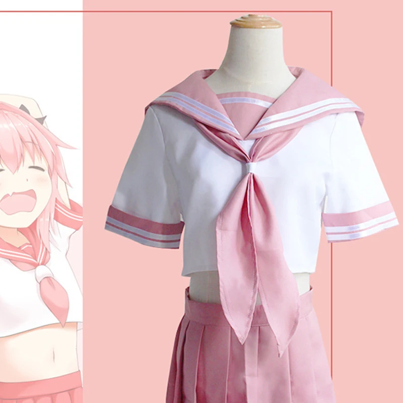 

Astolfo Fate Cosplay Clothes Japanese Student Socks with Bow Astolfo Cosplay Sailor Uniform Anime Cosplay Anime Clothes