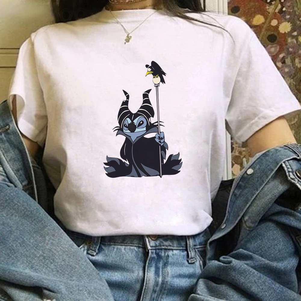

Female Comfortable Fashion Outdoor Short Sleeve Cute Harajuku Disney Women T-Shirts Top Clothes Stitch's Cosplay Series T Shirts