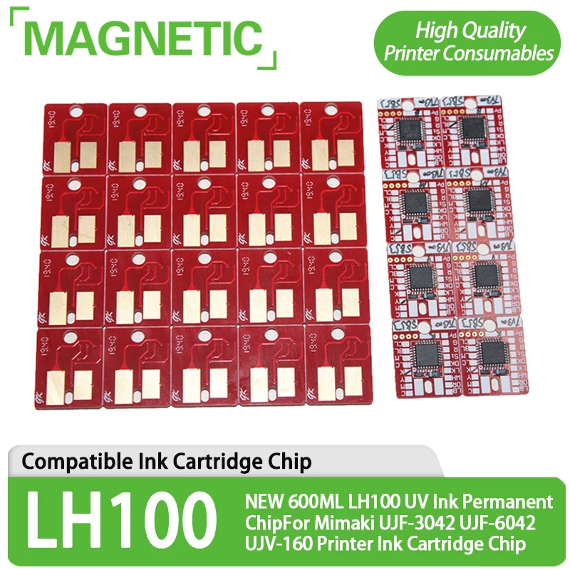 

Новый 600 мл LH100 УФ-чернила, постоянный чип для Mimaki UJF-3042 UJF-6042, чернильный картридж, чип