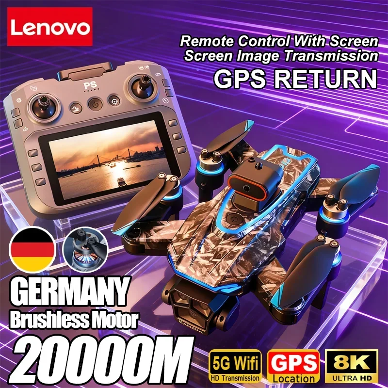 Фото Lenovo D13 GPS Дрон 8K с тройной камерой Воздушный HD Оптический поток Интеллектуальное предотвращение препятствий Складной бесщеточный двигатель VR Дрон №2