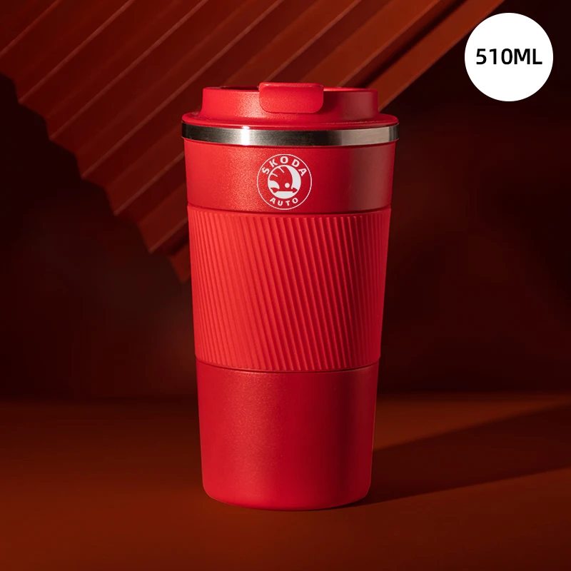

Термос из нержавеющей стали 510 мл для Skoda Citigo Virs Yeti Scala Roomster Kodiaq Karoq Superb øq Автомобильная кофейная чашка из нержавеющей стали
