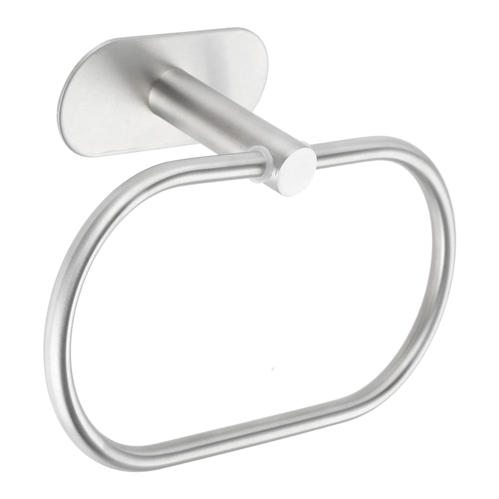 

1Pc Stainless Steel Towel Ring Silver Towel Hanger Wall Mounted 20.5x13.5cm Bathroom Hardware Towel Rack Bathroom Accessories