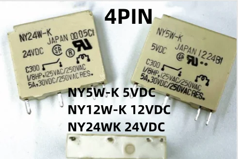 Новинка 10 шт. телефон 5 в постоянного тока NY5W K телефон 12 В постоянного тока NY12WK Телефон 24 В постоянного тока 4 контакта 4A TAKAMIS