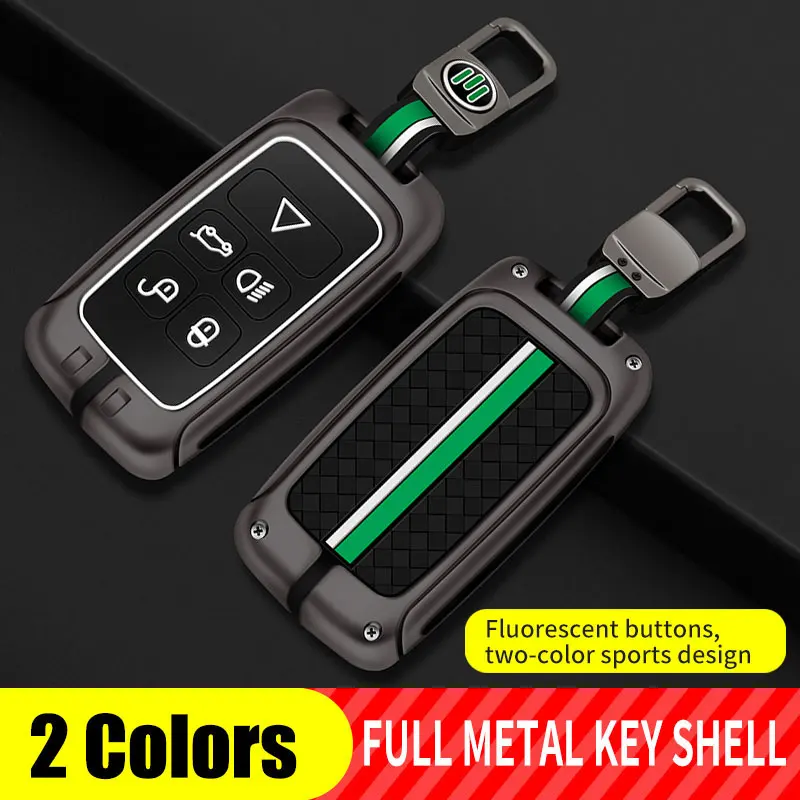

Car Key Cover Bag Key Chain Case For Land Rover Range Rover Sport Evoque Freelander 2 Aluminum Alloy Remote Holder Accessories