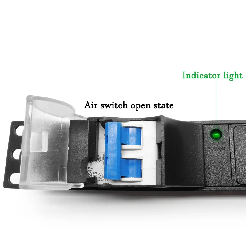 Сетевой удлинитель PDU 3500 Вт 3 розетки США 16 А автоматический выключатель 2 метра