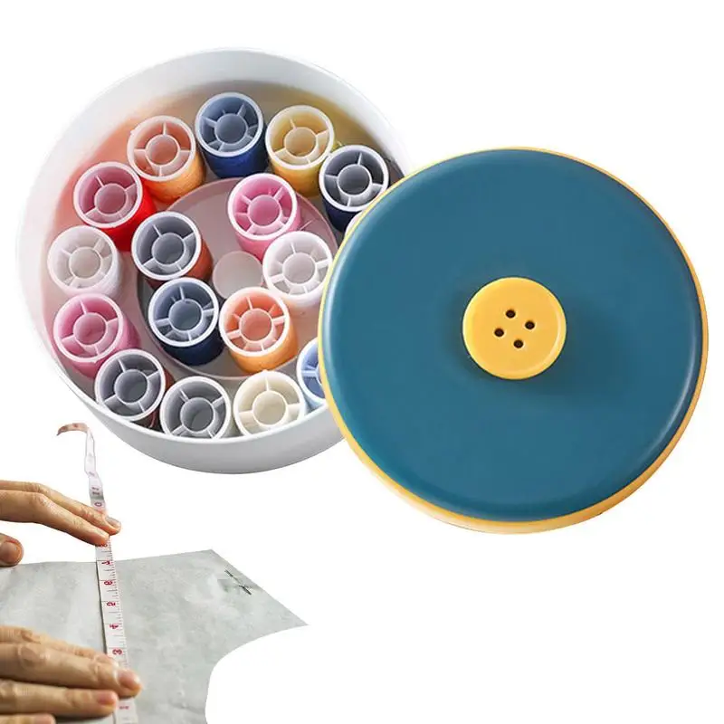 

Sewing Box Sewing Project Kits With Circular Design Sewing Kit Craft Organizer Sewing Case Storage With Machine Sewing Thread