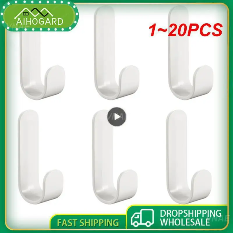 

1~20PCS Without Drilling Hook Save Space Strong Adhesive Decorative Popular Choice No Damage Highly Recommended Coat Bag Hanger