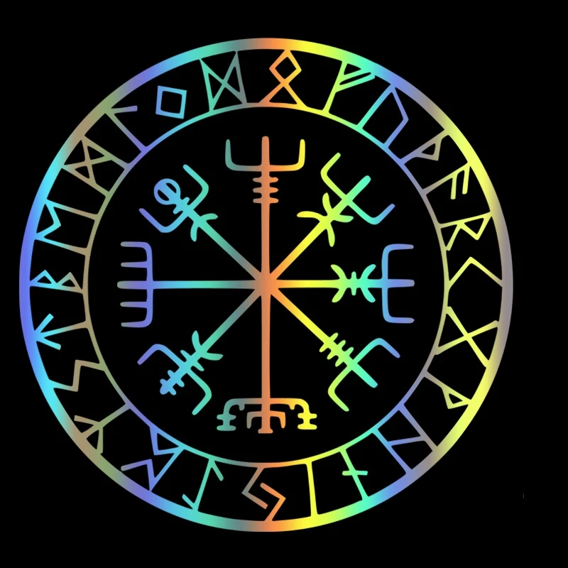 

Creativity Viking Protection Runes Car Sticker Reflective Decal Waterproof Stickers on Rear Bumper Window 15CMX15CM