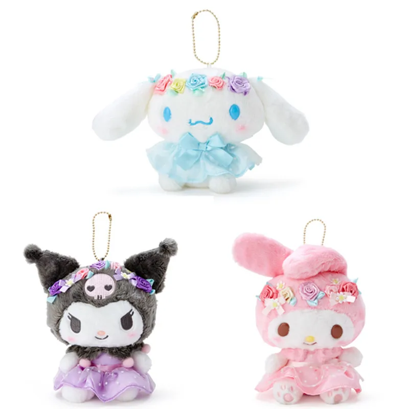

Cute Mitzvah Garland Dog Bunny Plush Keychain Key Chain Keyring Demon Kawaii Anime Keychains for Women Girls Toys Small Gift