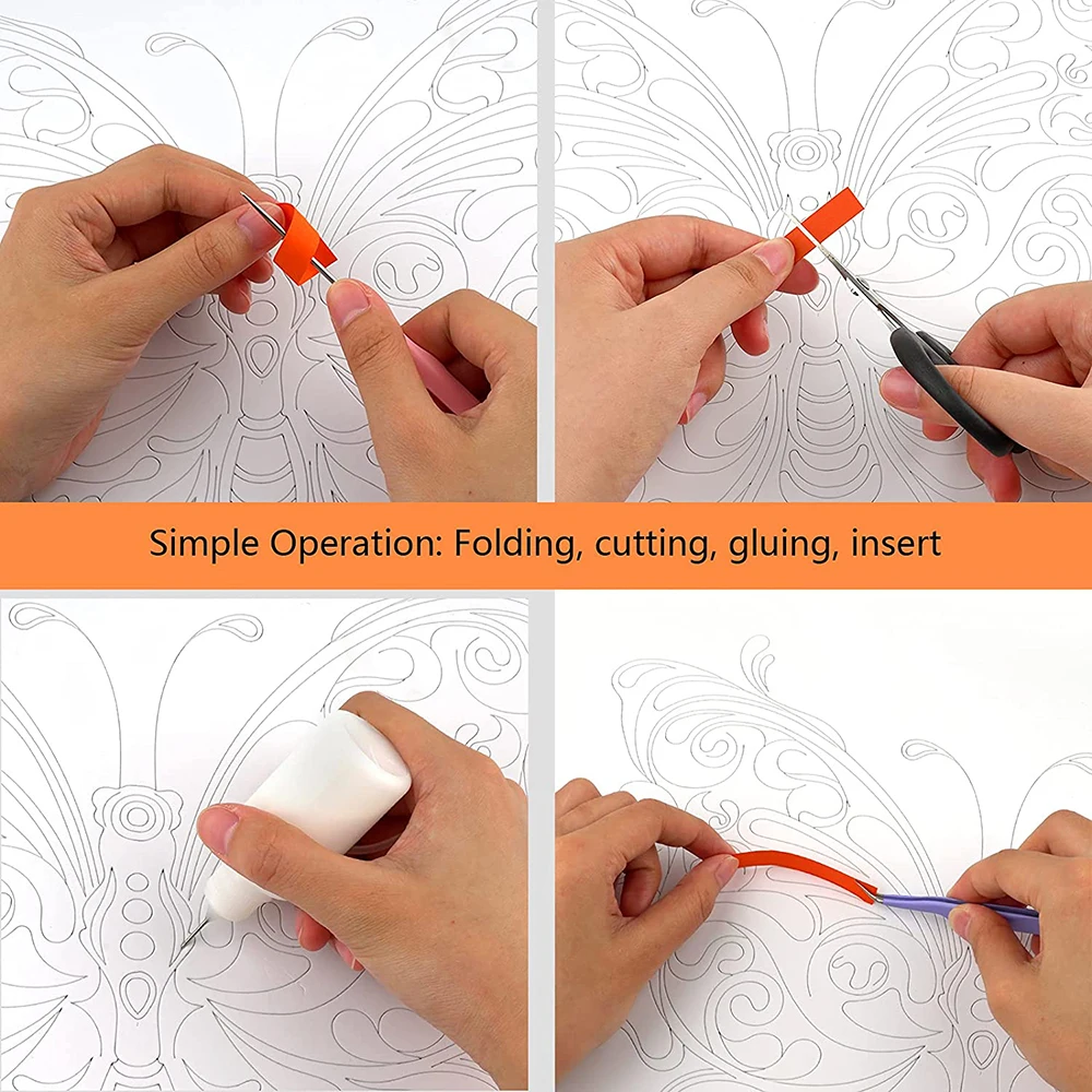 DIY 3D картины из филигранной бумаги искусственные для украшения стен подарки