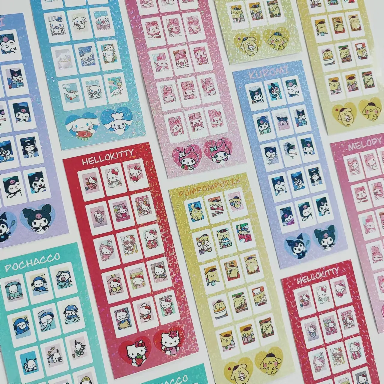 

Mymelody Kuromi Anime Cartoon Cute Laser Colorful Stickers DIY Decoration Laptop Hand Account Stationery Water Cup Stickers