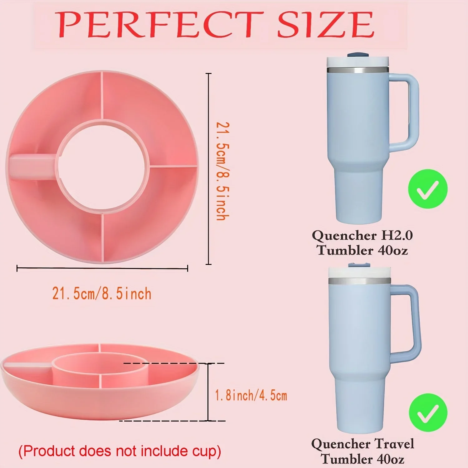 1 шт. миска для закусок 40 унций стакан Stanley с ручкой пластиковый поднос 4