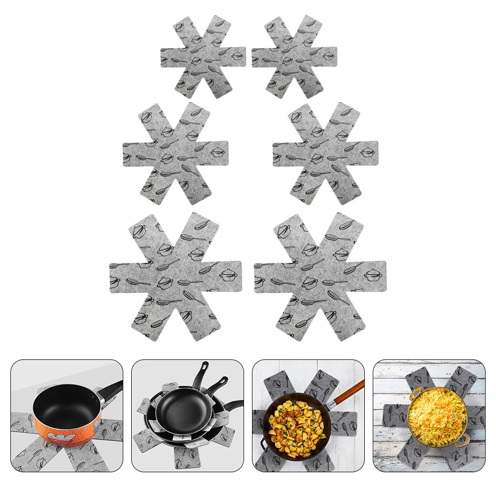 

6pcs Pan Protector Pan Pot Protectors Silicone Pan Protectors Stacking Pan Protectors Sheet Pan Divider Non Stick Pan Protector