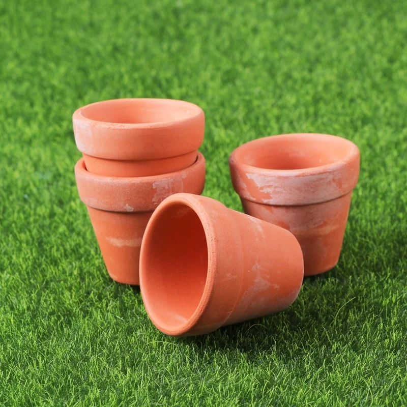 Small Mini 12Pcs  Terracotta Pot Clay Ceramic Pottery Planter  3x3cm Cactus Flower Pots Succulent Nursery Pots Great for Plants