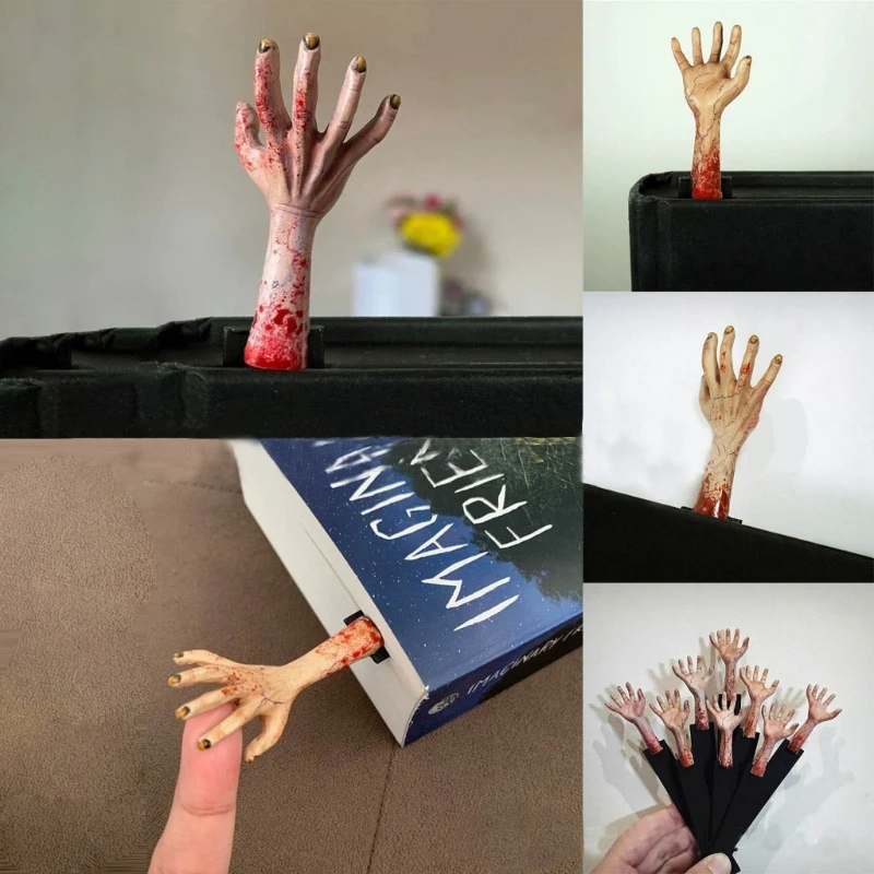 

2pcs Halloween Horror Hand Bookmarks Mysterious Bookmarks Present