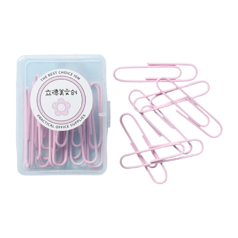 

Cute Paper Clips Macaron Color 20/50 Pack Paper Clips 28mm / 50 mm Durable Rust Resistant PaperClips for Paperwork DIY