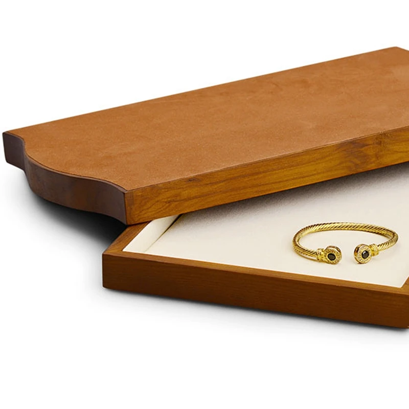 Oirlv Solid Wood Jewelry Tray For Small Items Exhibition Jewelry Organizer Display Props Large Size Wooden Pallets Jewelry Tray