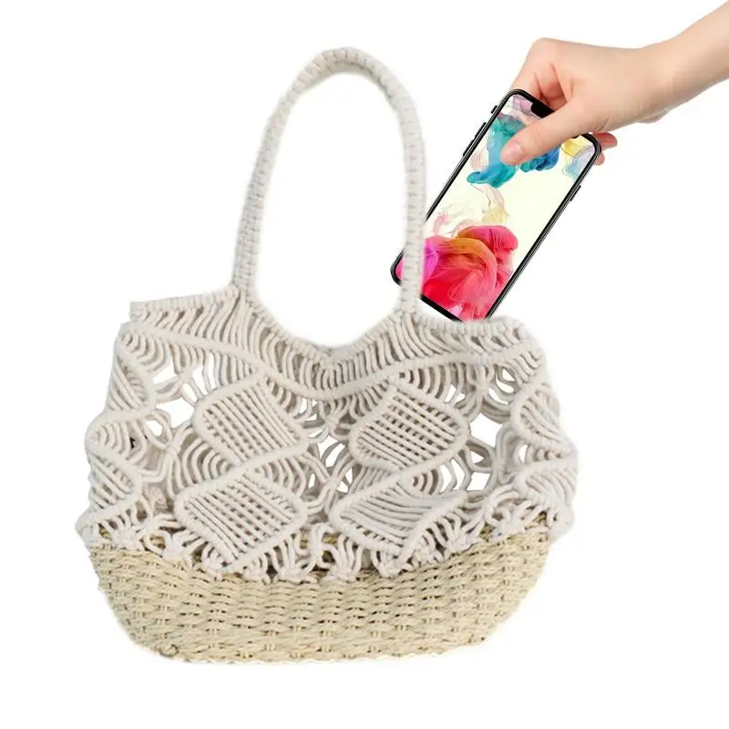 

Straw Women Bag Hollow Women Beach Straw Bag Large Capacity Handbags For Vacation Dating Travel And Beach