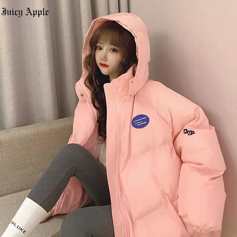 Winter Parkas Woman 2022 Oversized Fashion Solid Hooded Jacket Women's Loose Cotton Student Coat Thicken Warm Outerwear Female