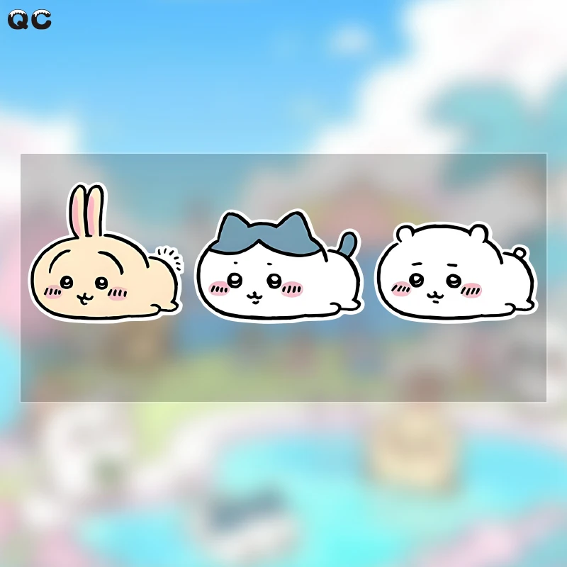 Jiykawa автомобильные наклейки Chiikawa Xiaoba Usaqi аниме милые настенные украшения