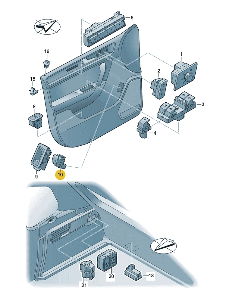Кнопка выключения крышки багажника BOICY для VW Touareg 2011-2018 7P6959831 7P6959831A 7P6 959 831A 831