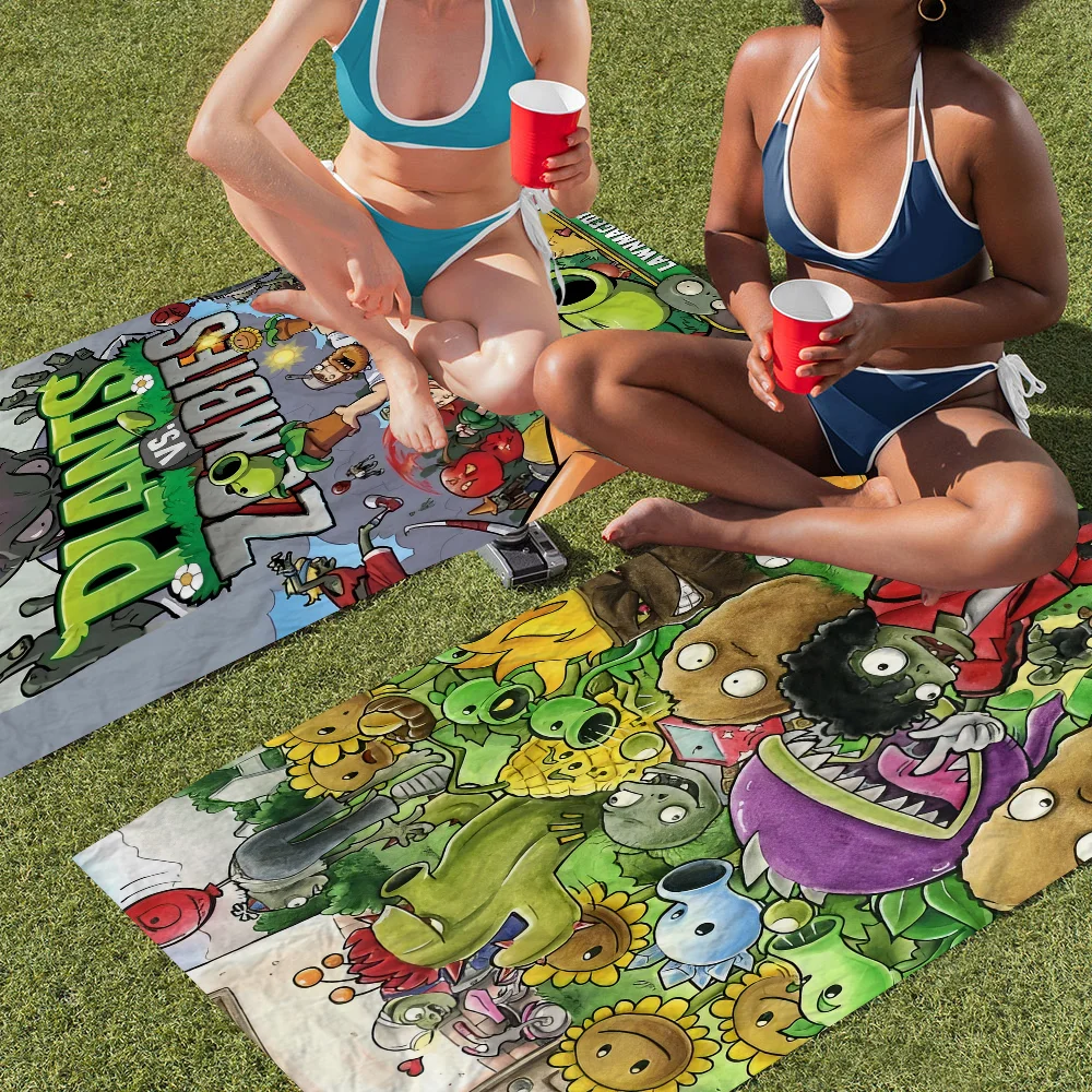 Пляжное полотенце Game P-Plants V-Vs Z-Zombies красочные банные полотенца для девочек