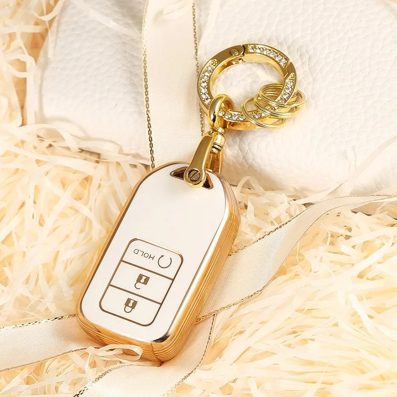 

TPU Car Key Case for Honda Civic City Vezel Accord HR-V CRV Polit Jazz Jade Crider Odyssey Cover Fob Skin Holder Shell Keychain