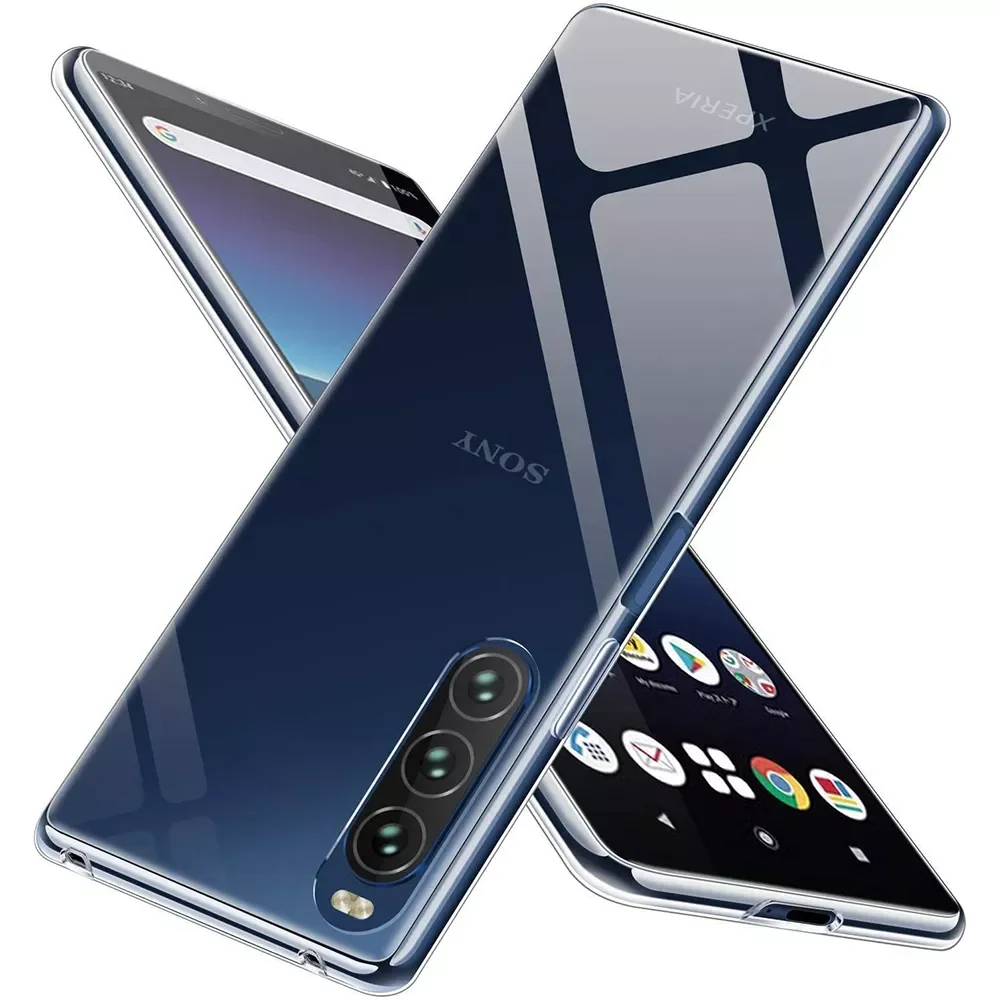 

Hot Sales Original Thin Clear Soft TPU Case Cover For Sony Xperia 5 ii III IV 10 1 L4 Plus Pro-I Couqe Funda