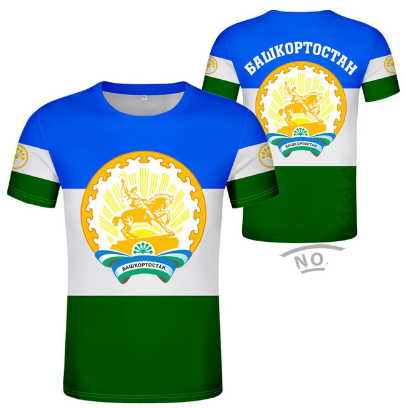 

BASHKORTOSTAN Shirt Free Custom Made Name Number Ufa t-shirt Print Flag Word Russian Russia Rossiya Salavat Beloretsk 0 Clothing